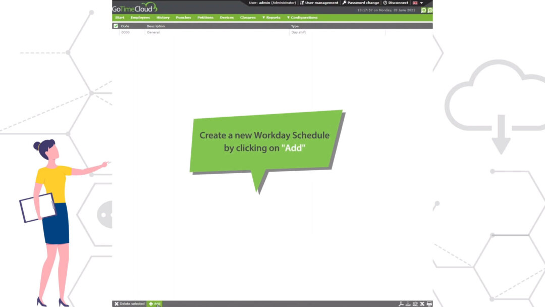 How to create a Workday schedule in GoTime Cloud | Time Tracking